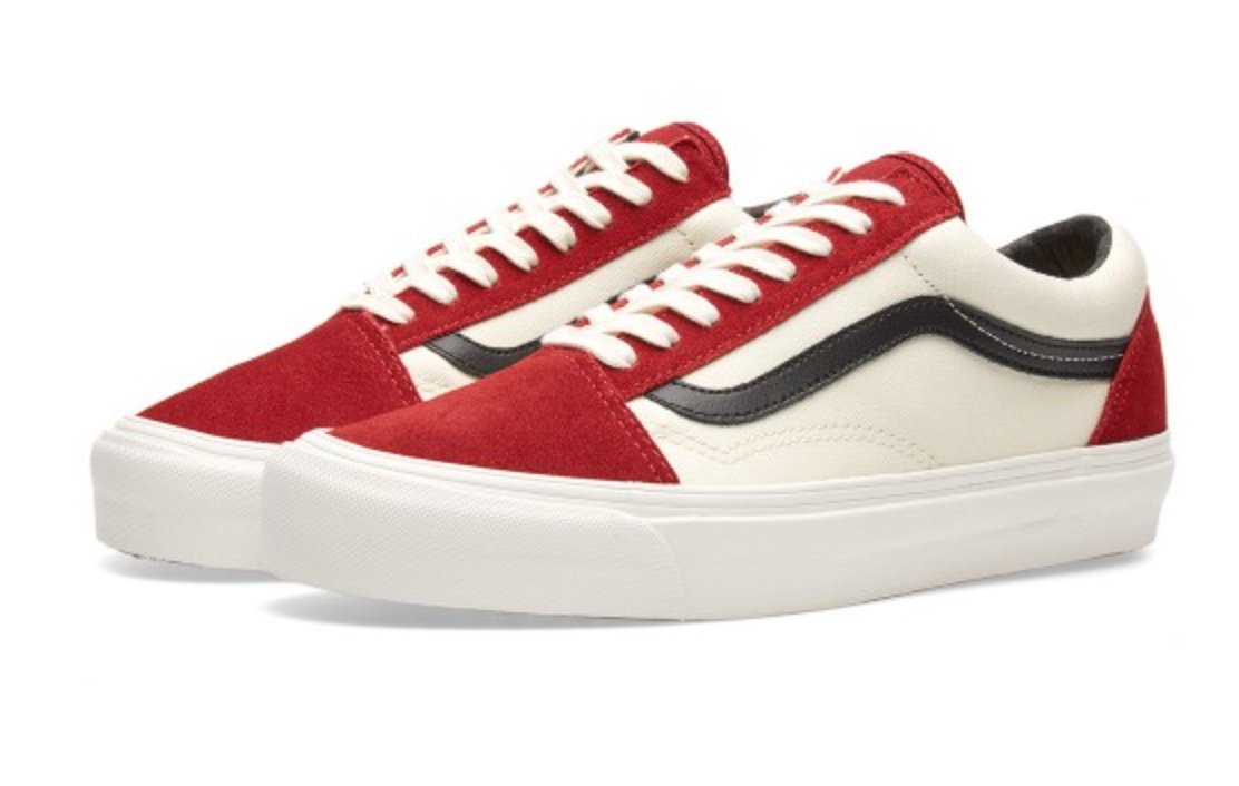 vans vault og old skool lx red dahlia
