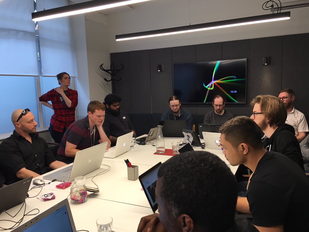 FULmax's tweet photo. Just passed the #UnityCertified exam! Got the #HoloLens out for a bit of pink #SWAG hat fun - Congrats all who passed! @Unity3D #London https://t.co/46QomhQyza