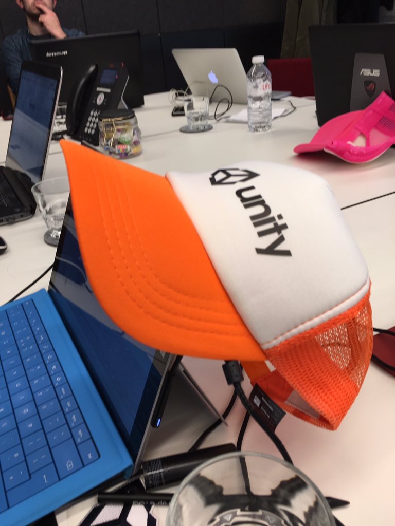 FULmax's tweet photo. Just passed the #UnityCertified exam! Got the #HoloLens out for a bit of pink #SWAG hat fun - Congrats all who passed! @Unity3D #London https://t.co/46QomhQyza