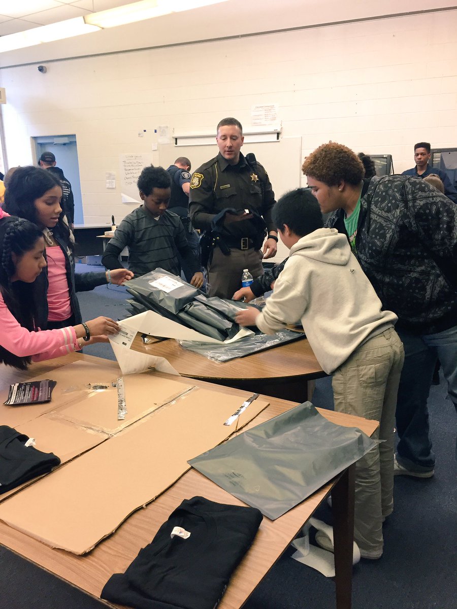 C_VanTimmeren's tweet photo. Local law enforcement is here helping too. Helping to create positive relationships with students #section1776 https://t.co/hx6u5EjlFL