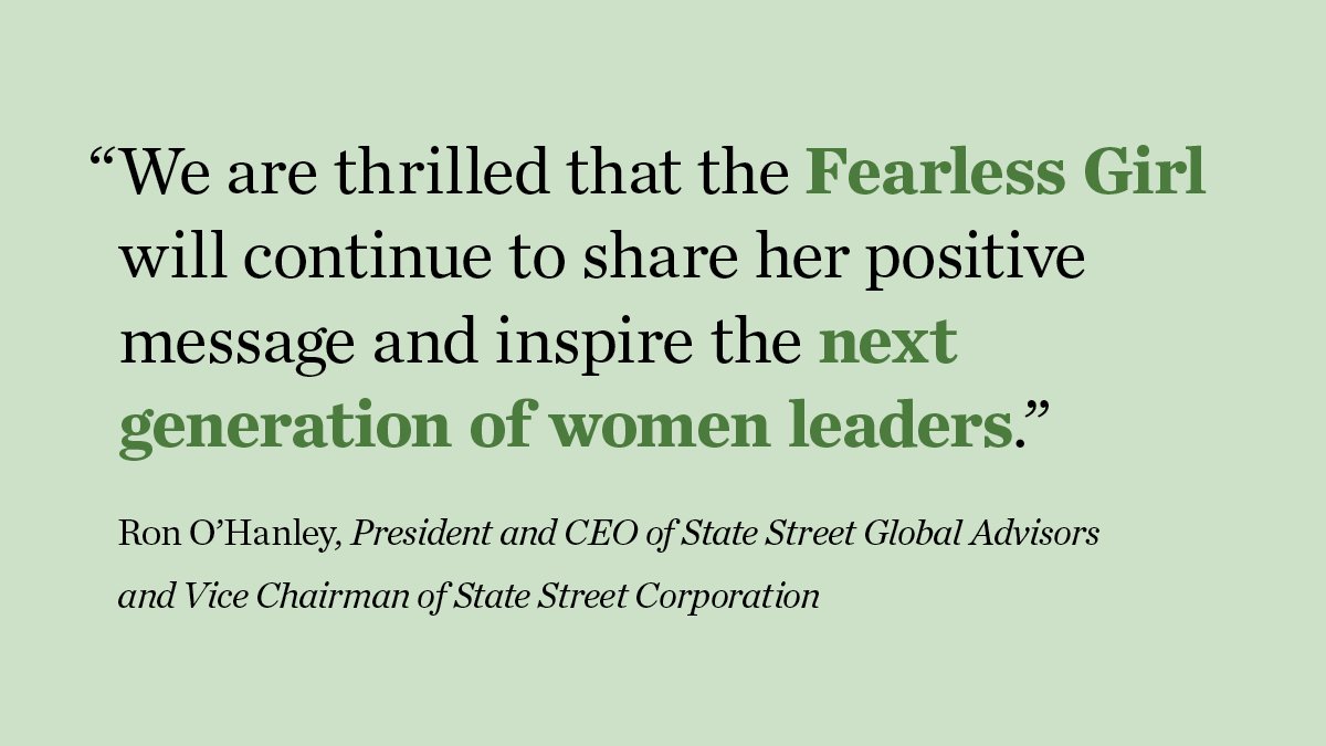 We would like to thank <a href="/NYCMayor/">Mayor Zohran Kwame Mamdani</a> de Blasio and those who have responded enthusiastically to what the Fearless Girl represents.