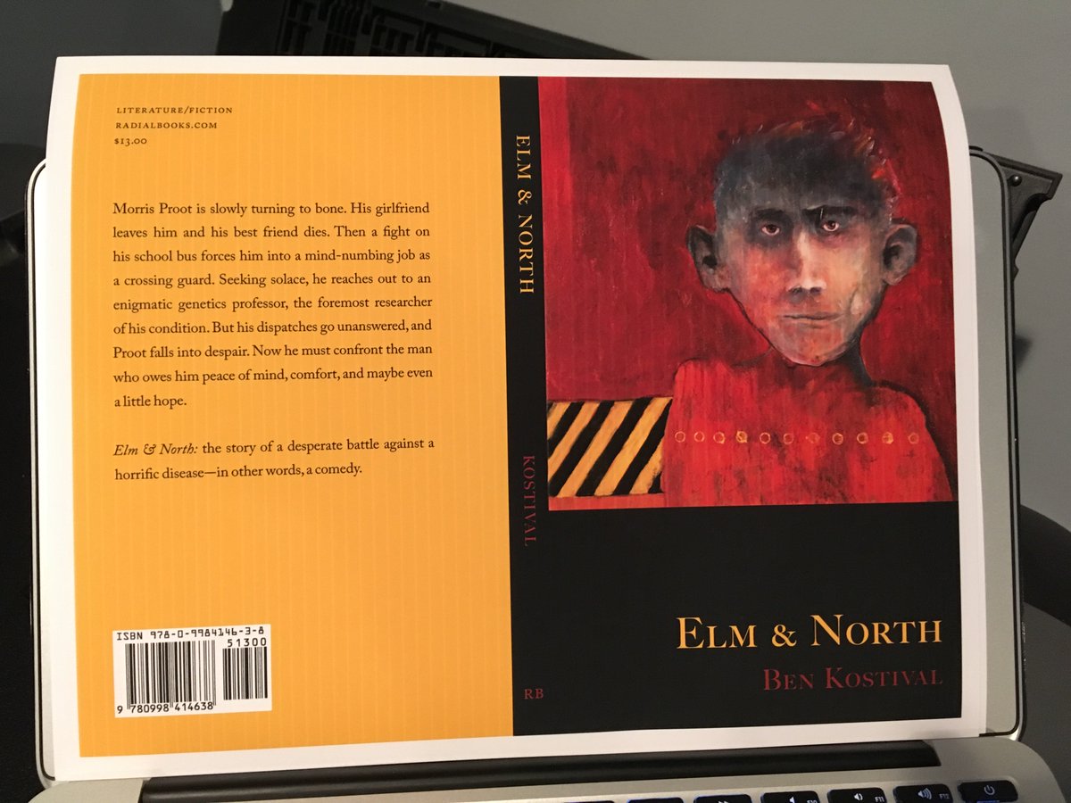 RadialBooks's tweet photo. Getting closer. Elm &amp; North. Forthcoming novel from Radial Books. https://t.co/lZGOh8mUcE