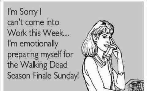 Me.... Every single day this week! #TheWalkingDead #TWD #TWDFam #TWDFinale #TWDFamily <a href="/WalkingDead_AMC/">The Walking Dead</a> <a href="/TheWalkingDead/">The Walking Dead</a>