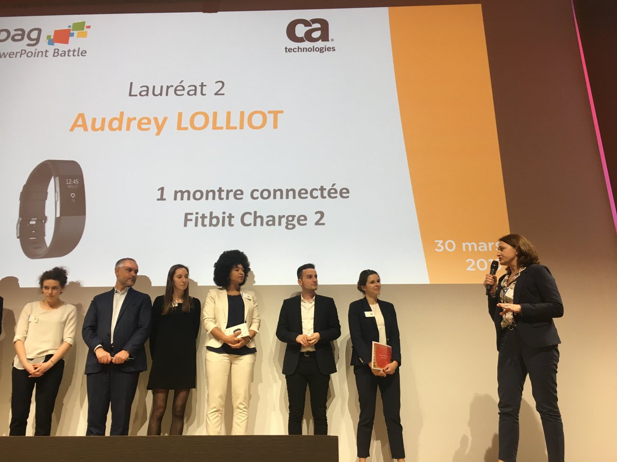 ca_france's tweet photo. Remise d’une montre connectée Audrey Lolliot pour sa présentation sur L’agilité et l’Innovation pour @ca_france Bravo #IPPB2017 @IPPBattle https://t.co/sYNSgspjMW