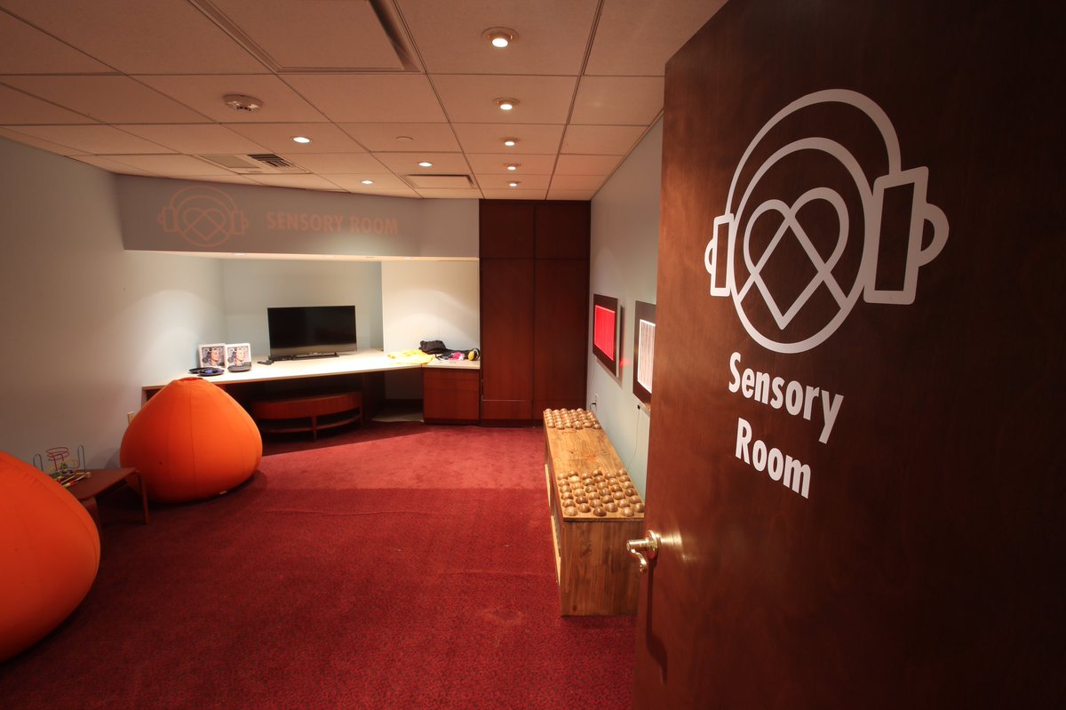 RocketArena's tweet photo. The Q debuts new Sensory Room and is proud to be 1st NBA arena in the country certified as Sensory Inclusive. 
READ: https://t.co/2BFBUfN3dU https://t.co/dXi8vdTdAE