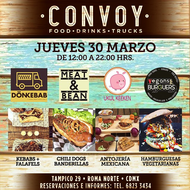 Jueves de quincena! Buenos Food Trucks, promos y buen ambiente!
#RomaCondesa #FoodTrucksCONVOY