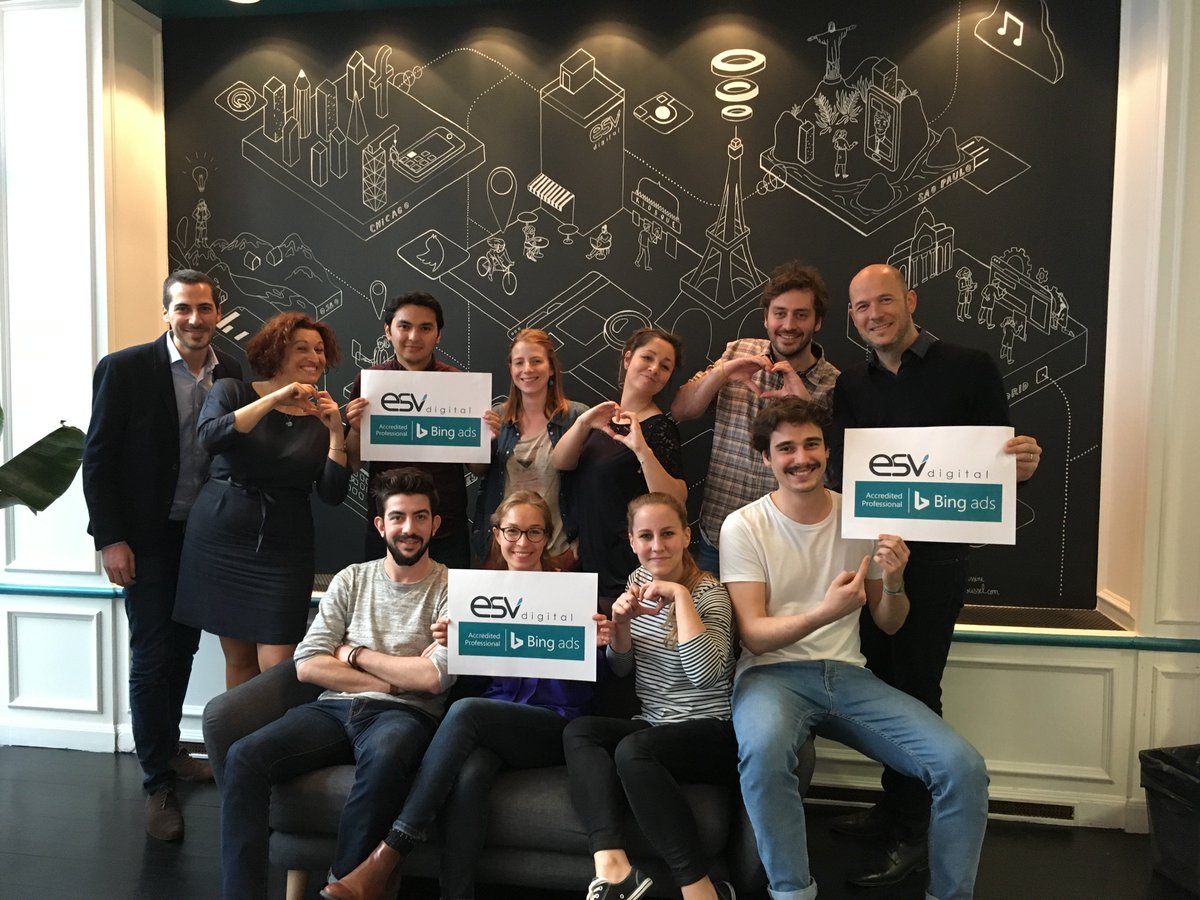 ESV_Digital_FR's tweet photo. Les équipes @BingAdsFR étaient dans nos locaux pour le programme Partner. #ESVdigital est maintenant certifiée #Bingads niveau élite ! https://t.co/KsmPGm555k