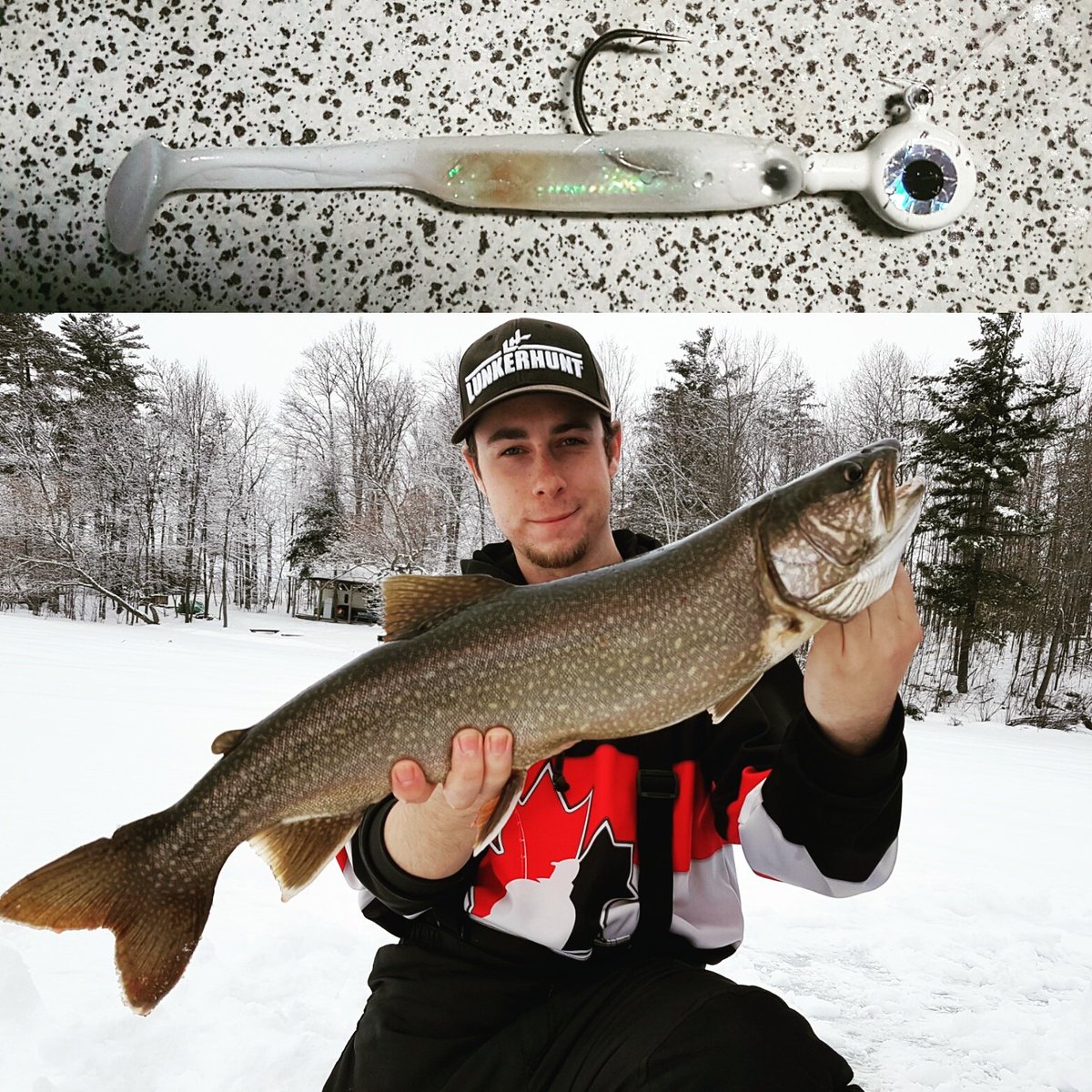 MacFish613's tweet image. A few days later I landed this lake trout on the white 3" bento bait by @Lunkerhunt_fish  #lunkerhunt #fishing