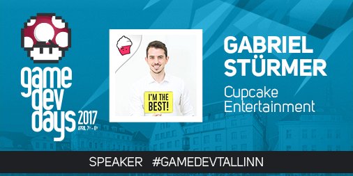 TallinnGameDev's tweet photo. Our next speaker Gabriel Stürmer from  @cupcake_se  knows how to grow from $0 to $1M and beyond! 
Don't miss his talk!
#gamedevtallinn https://t.co/gXYE3SEH73