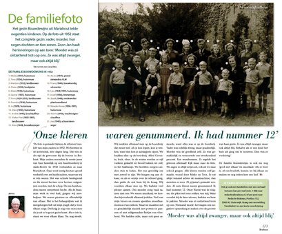 In de nieuwste #Brabeau deze foto uit 1952 van het gezin Bouwdewijns uit #Mariahout (negentien kinderen). brabeau.nl