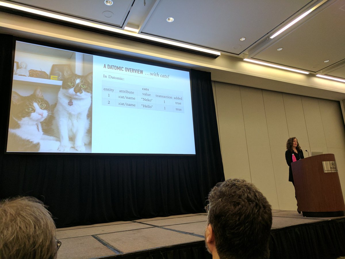 byronwoodfork's tweet image. .@ebethme giving her talk, &quot;With Great Composition Comes Great Responsibility&quot; #clojurewest