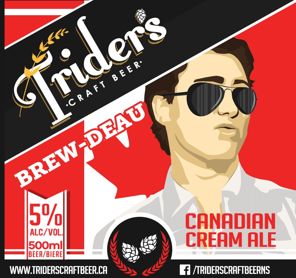 TridersBeer's tweet photo. Brew-Deau has landed folks! Available in 500ml Stubs and Growlers. Come get the slammable Cream Ale today! #150CAN #NSCraftbeer https://t.co/hc6ghXAjYJ