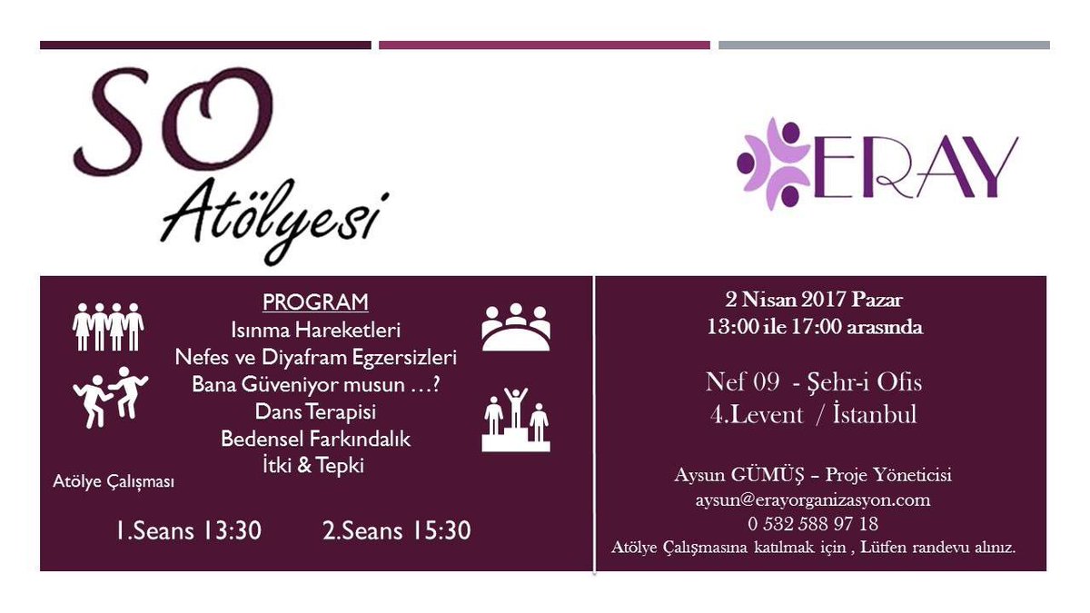 sehriofis's tweet photo. SO Vucut Atolyesi 2 Nisan 2017 tarihindeki etkinligi icin https://t.co/EZpfTgU5u3 mekan saglayicilarindan birini tercih ediyor!#kiralikofis https://t.co/JmTjNaonuR