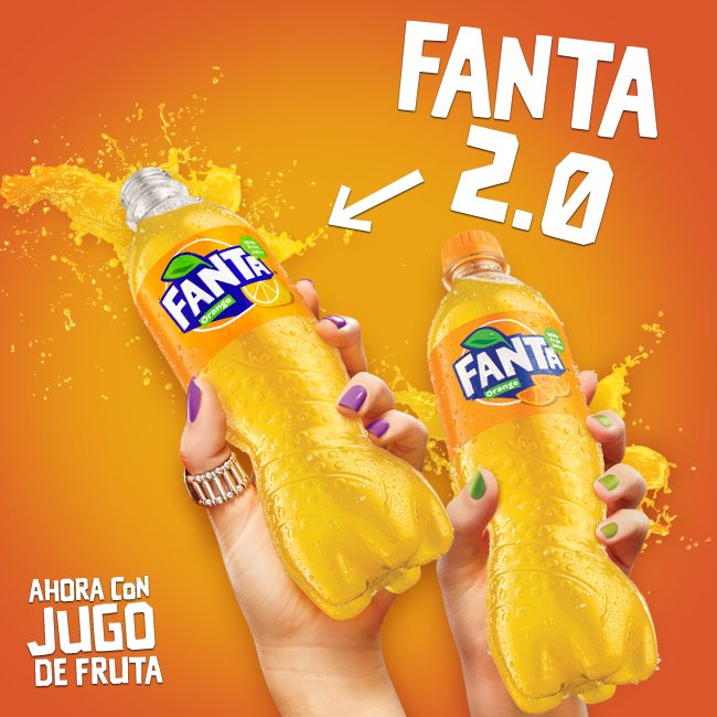 FantaEc's tweet image. Llénate de sabor con #Fanta2punto0 que ahora viene con jugo de fruta 😜