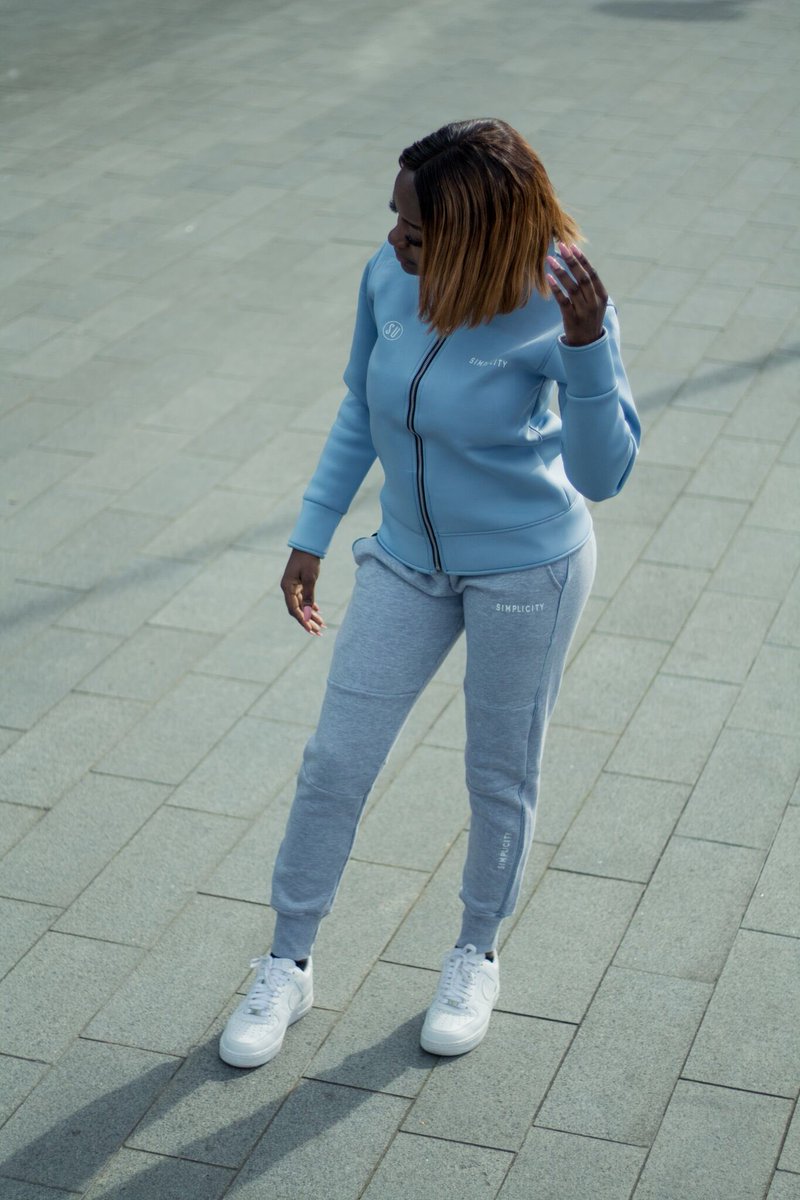 simplicityukclo's tweet photo. Ladies Baby blue/Grey Neoprene reversible tracksuit is now available to purchase https://t.co/ydiWb3naVs https://t.co/z9nsEsjPBr