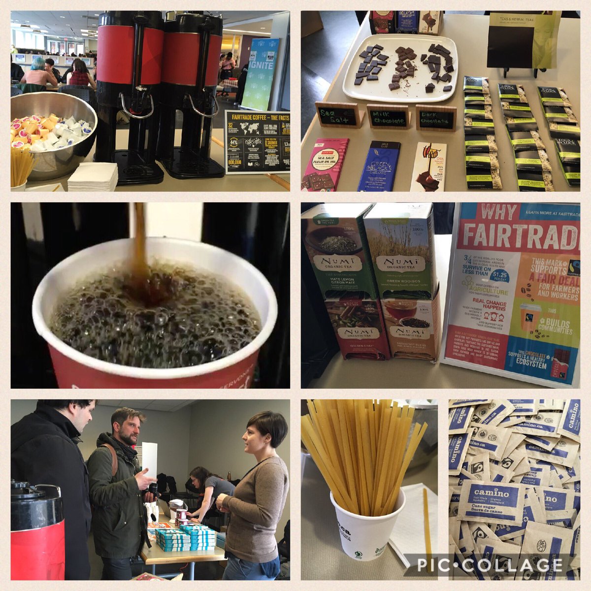 Humber_Food's tweet photo. Happy to support the #Idefined #Fairtrade Fair today at @HumberLakeshore! Bring ur useable mug for FREE coffee and tea! #wearefoodservices https://t.co/BJtNmYpTld