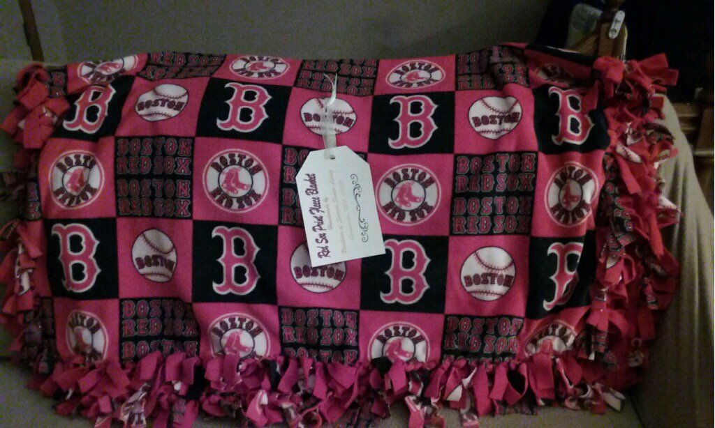 MichaelFDOS's tweet image. Red Sox fleece blanket handmade by residents. Being donated to Our Father&apos;s House. Residents doing for others!