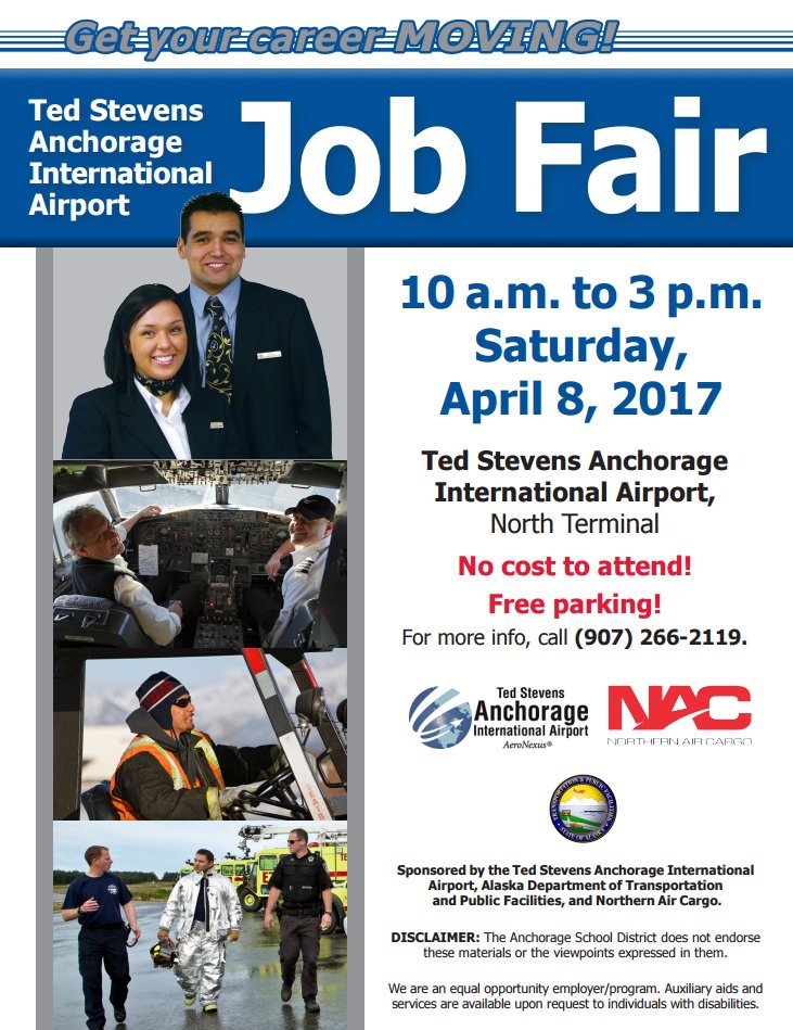 BAC_TRANS's tweet photo. Join BAC at the Ted Stevens International Airport Job Fair, April 8th. #jobfair #bactrans https://t.co/tzVmy5zwZ2