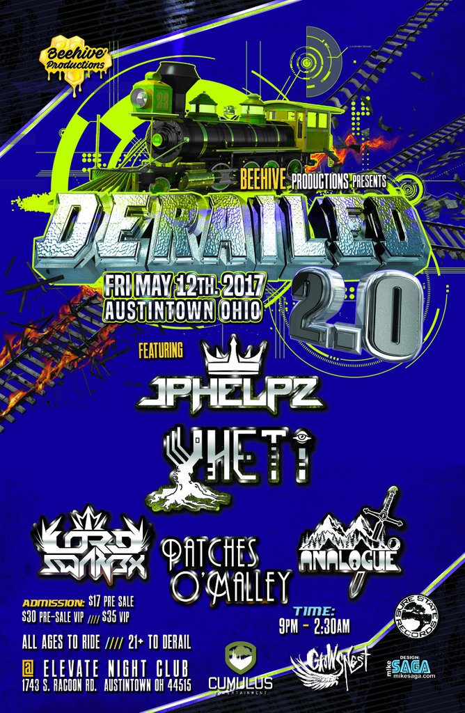 enter_the_hive's tweet photo. Here it is the FULL Derailed 2.0 line up! Be on the look out for the BeeHive playlist to drop soon!

Buy Tickets: https://t.co/3y9Lb2UjiE https://t.co/1iBr1UKstt