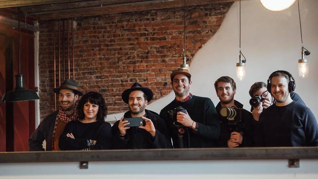 SodiumFilms's tweet photo. End of great 1st day filming for @bishfoodfest with @tom_herbert_ &amp; @henry_herbert Love the mirror and coffee at @flatwhitedurham #bishfood… https://t.co/6qdWapyPyN