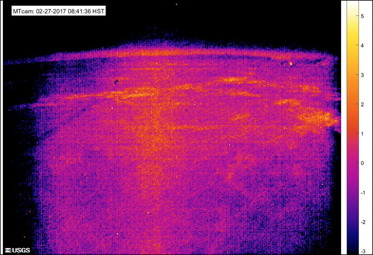 TATammy_Ma's tweet photo. @GeolDisasters This image is from a temporary thermal camera located on the north rim of Mauna Loa's summit caldera. https://t.co/Azb0Ld5xxh