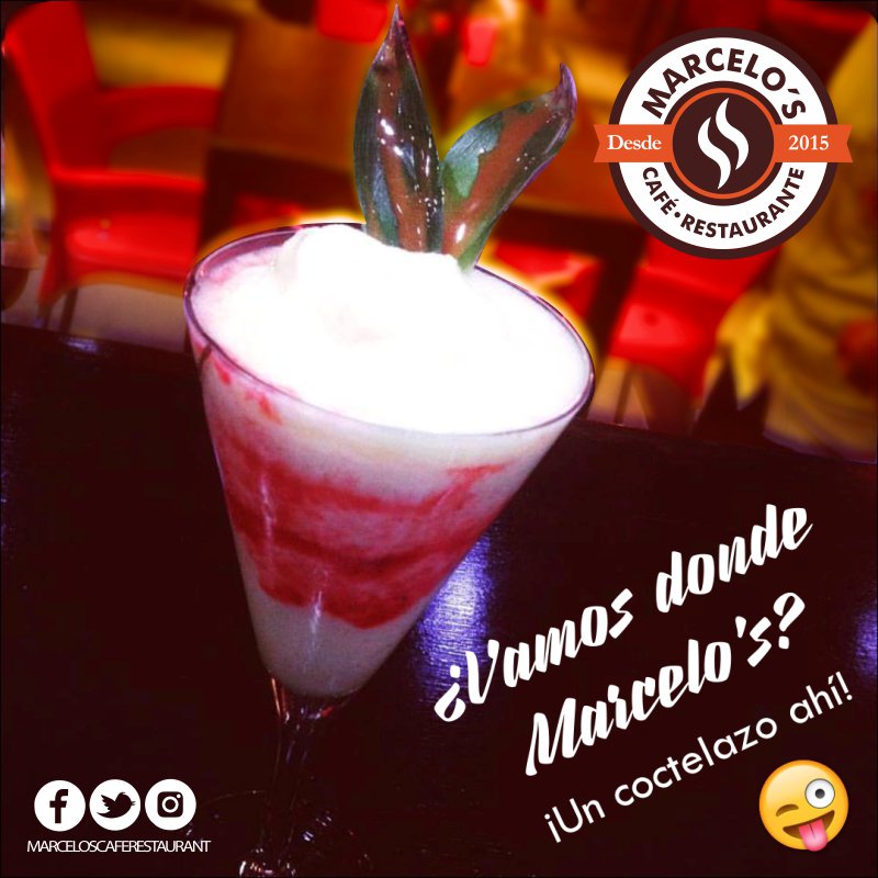 marceloscafe's tweet photo. Los mejores cócteles los consigues aquí en Marcelo`s, Barrio Obrero calle 10  #MarcelosCafeRestaurant #SaboresQueAtrapan https://t.co/LulSeI9tZU