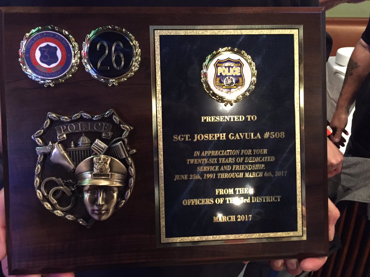 Thanking Sergeant Joseph Gavula for his 26 years of dedicated service to the 3rd District! Congratulations on your recent transfer.