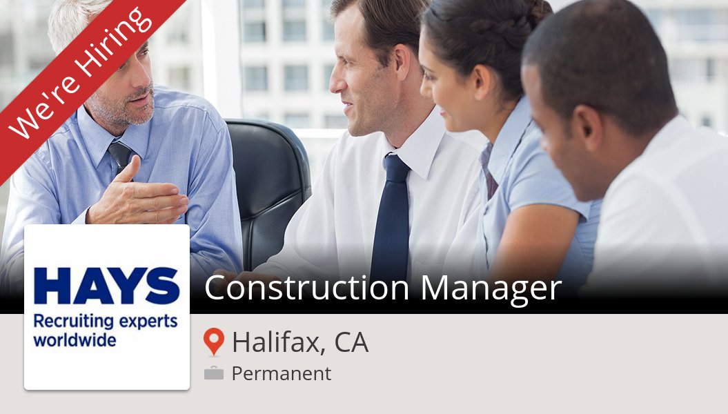 hayscanada's tweet photo. #Construction #Manager (#job) wanted in #HalifaxCA. #HaysSponsored https://t.co/bnrVmB45Nl https://t.co/YugfmW2Hqc