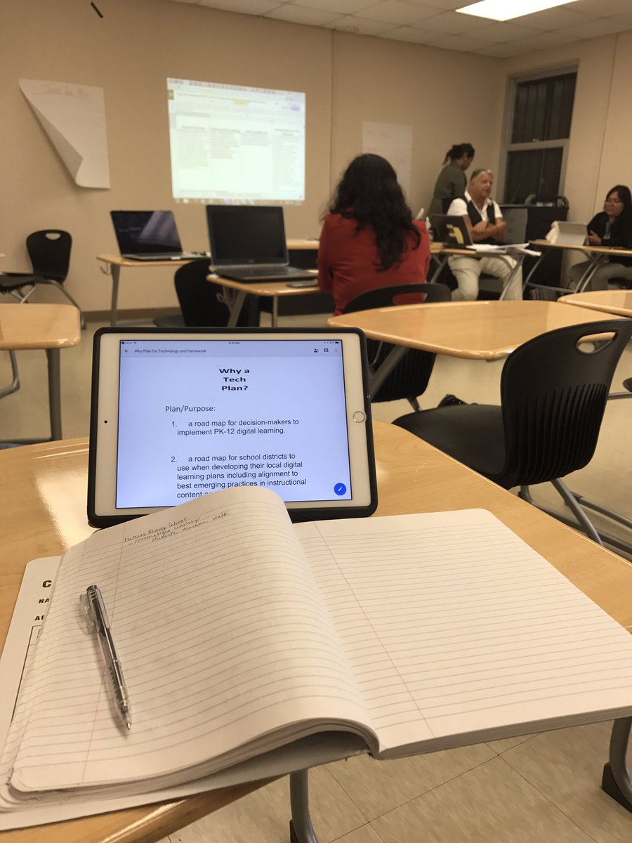 pattianub's tweet photo. Trailblazing w the GDOE Technology Committee getting down to work on our district technology plan. #teamGDOE @JPprincipal671 @jfernand19 https://t.co/BrhX0twDs5