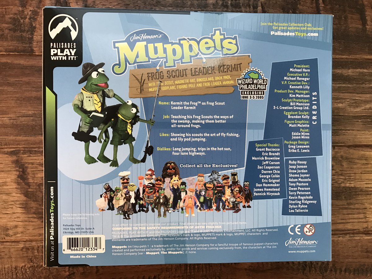 TBTheClockToys's tweet photo. 2005 MUPPETS "Wizard World" FROG SCOUT LEADER KERMIT Figure Set just added to store. #Palisades #Muppets #WizardWorld #Kermit #FrogScout https://t.co/Cst8nOUBIw