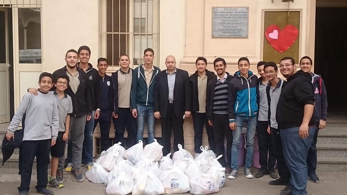 younglasallians's tweet photo. Students from SJBDLS College in Cairo participated in Rise and Serve by helping out 30 families in Ezbet El Zarayeb!
#WeAreLaSalle #Service https://t.co/k85WV0tRf3