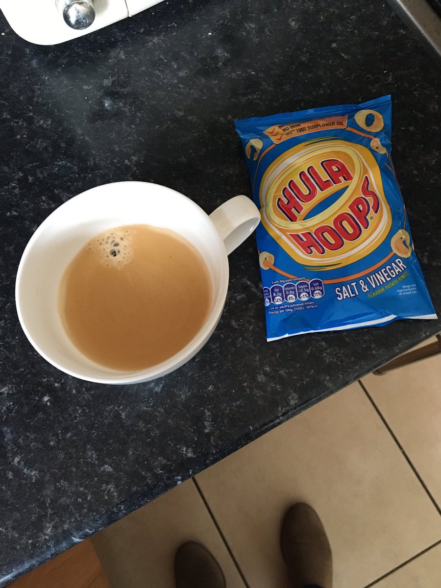BelfastFoodBlog's tweet photo. Right, so I'm still getting through my @HulaHoopsNI delivery! But the real question is, does coffee and Salt n Vinegar #hulahoops go? #yesno https://t.co/VcPkBg2QgR