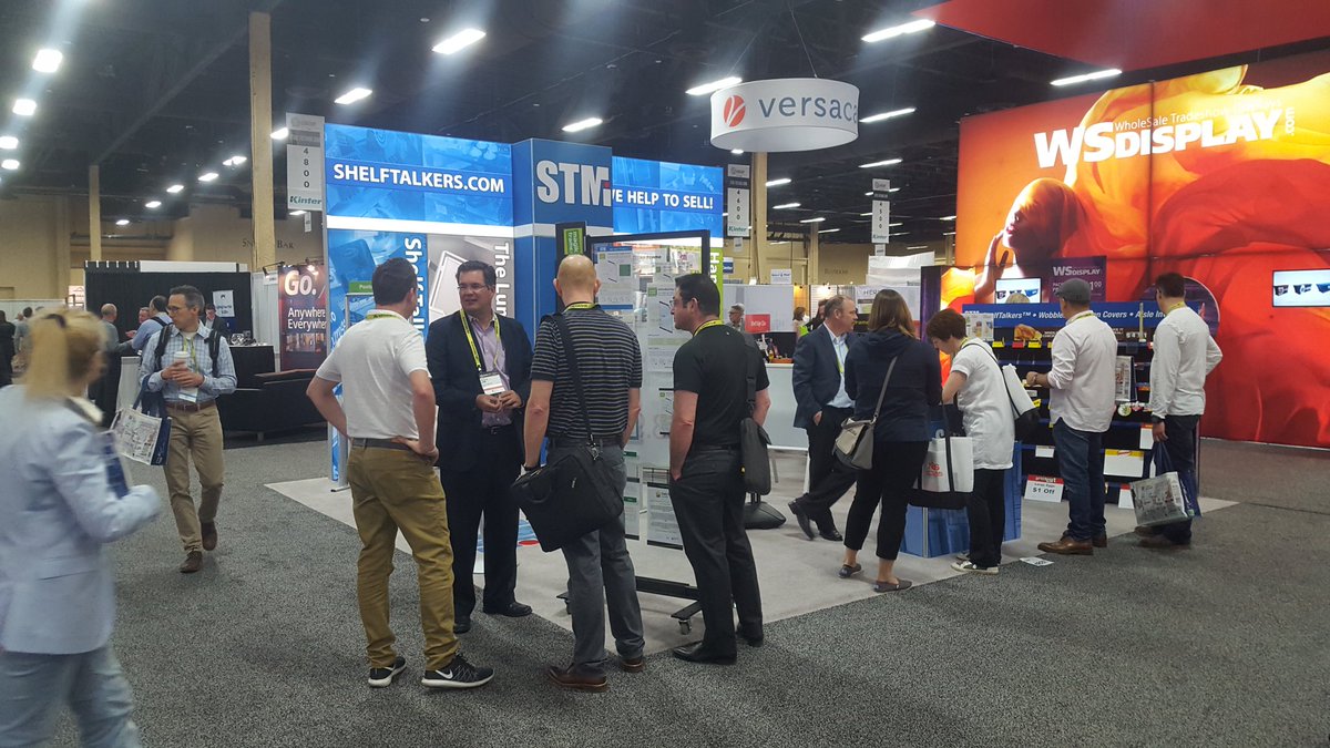 STMdisplays's tweet photo. Last day to check out STM @GlobalShopShow 2017. Swing by booth 4837 #tradeshow #sellingsolutions #retail #magikframe #signholder https://t.co/3U785Ke0cK