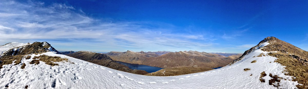 Two pano shots from Slioch 26/3/17 #thisismyadventure #mytiso #scotspirit <a href="/walkhighlands/">walkhighlands</a> <a href="/WalksBritain/">Walks Around Britain</a> <a href="/visitwesterross/">Visit Wester Ross</a> <a href="/DiscoveTorridon/">DiscoverTorridon</a>