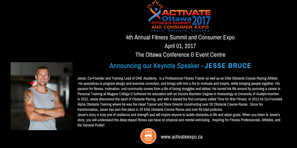 ActivateExpoCA's tweet photo. #ActivateExpo welcomes Jesse Bruce our Keynote Speaker on Apr1. Session sponsored by @SpartanCanada Register Now ! https://t.co/1c8oRvLW7c https://t.co/nAMeI7q2ml