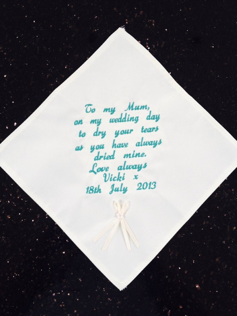 gemsembroidery's tweet photo. #tomum #tomymum #weddinghankie #satin #wipetearsaway #keepsakepoem #poem #beautifulgift https://t.co/EWF8tj5J5R #gift #personalisedgift x https://t.co/uX41IGxxei
