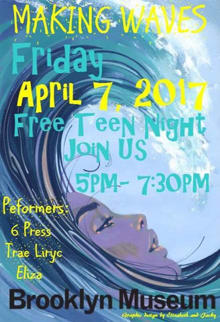 BKMTeens's tweet photo. Come thru to our Teen Night 🌊MAKING WAVES🌊APRIL 7 @ 5-7:30PM ft @traeliryc #6PRESS ,Eliza and DJ set by PRETTYYOUNG https://t.co/sziDKAGWCq https://t.co/Tg0qp7S2ri