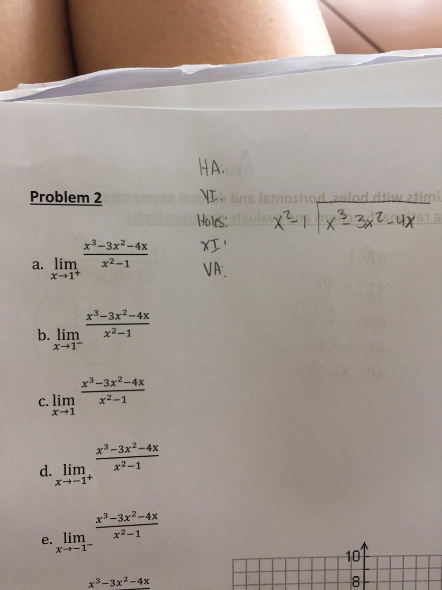 annMATH4's tweet photo. I could really use some help with finding the slant asymptote in this problem. I'm not sure what to multiply x^2 by to get x^3 @STAB_MATH https://t.co/PTDJz2pqcO