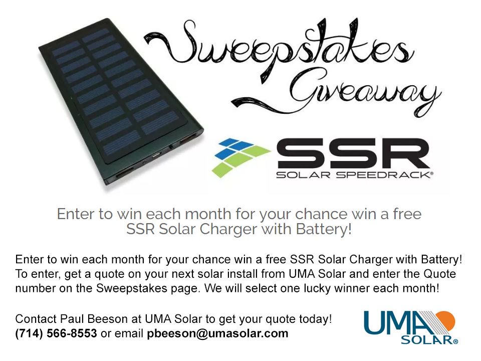 SolarSpeedRack's tweet photo. Win a free SSR Solar Charger with Battery!
https://t.co/Z9U6nBZafs https://t.co/8uehFT4nhW