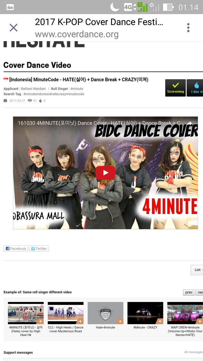 coverdance.org/contest/round1…

Bantu buka link itu trus ada videonya kan diatasnya ada SCREENING SAMA I LIKE IT, Diteken ya itu! Mohon dibantu 💙💙