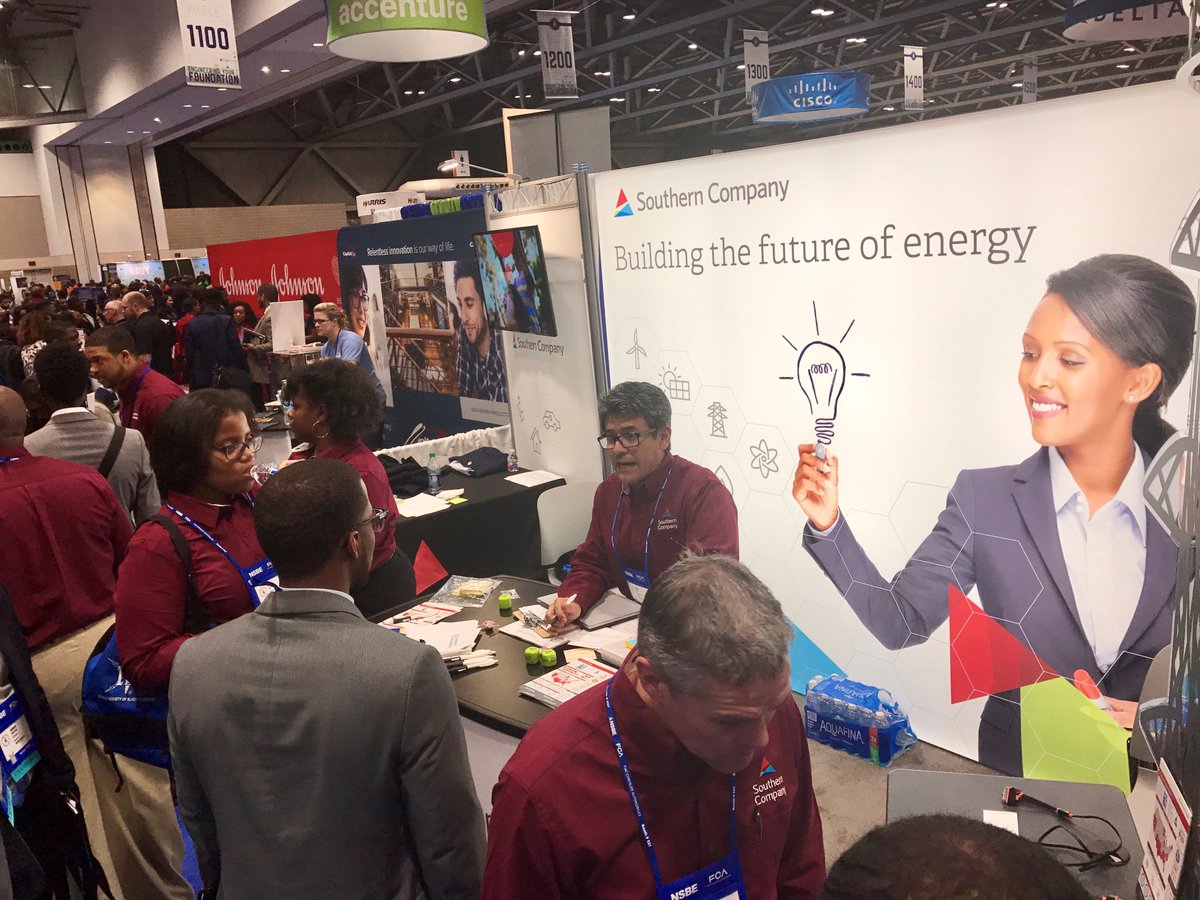 SouthernCompany's tweet photo. Our recruiters are meeting with hundreds of potential prospects at booth 1009 at #NSBE43. Come by and discover the future of energy. https://t.co/kofXrmKBAv