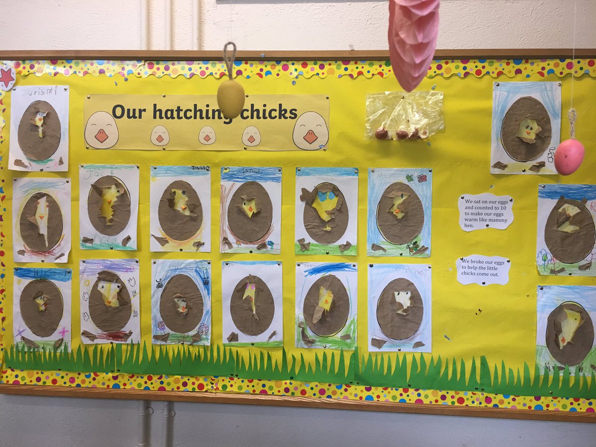 AislinnSIE's tweet photo. Junior infants were hatching chicks in art today! We sat on our eggs, counted to 10 to make them warm like mammy hen &amp; hatched them #ArtEd https://t.co/vNo4V0N4IJ