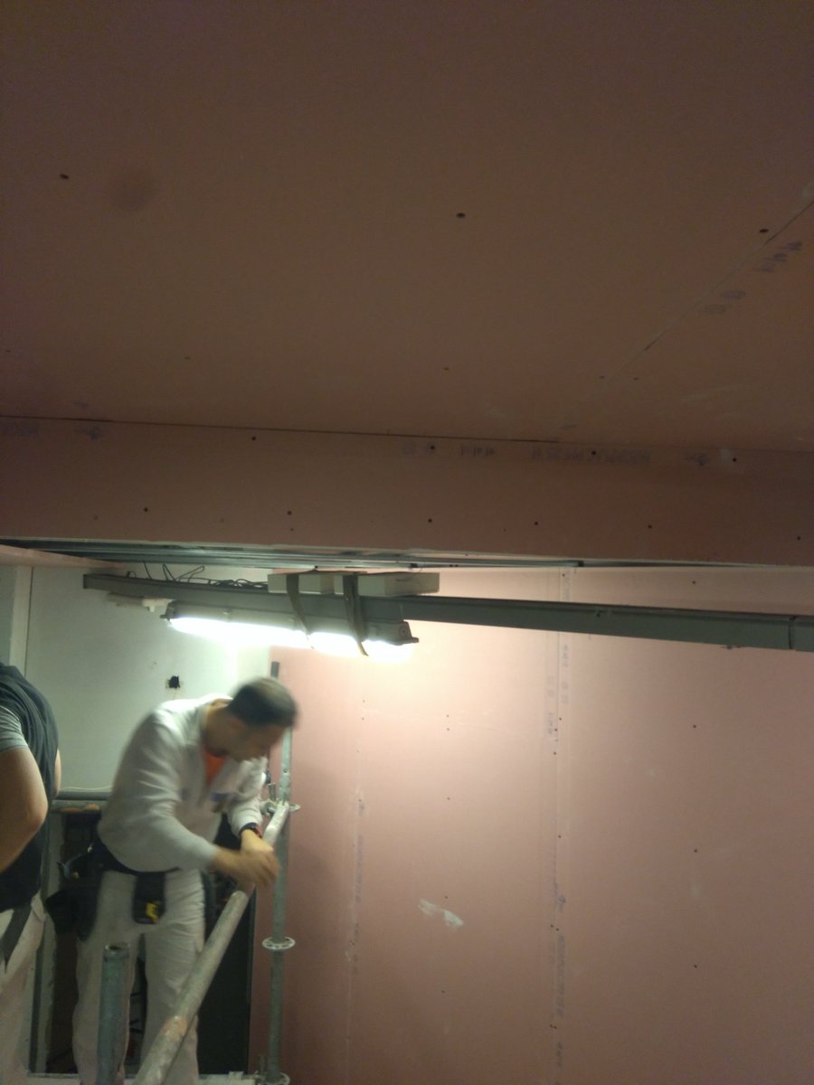 Último trabajo, techo y trasdosado EI-120 en C.C. Itaroa con #megaplac 25 PPF. Sistemas <a href="/SGplaco/">Saint-Gobain Placo</a>. Material suministrado por <a href="/VILLARMCSA/">VILLAR sistemas constructivos</a>.