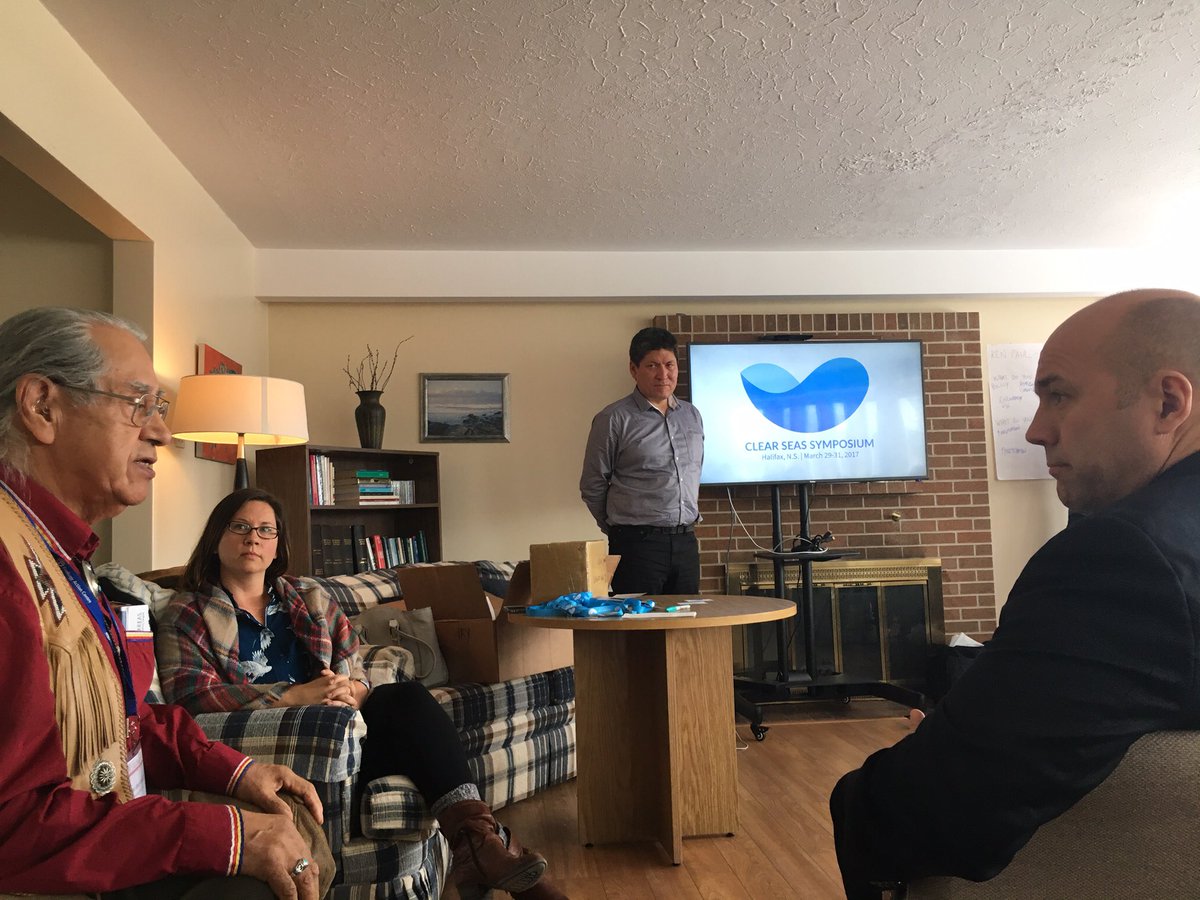 AndyFillmoreHFX's tweet photo. Great discussion at Clear Seas Symposium w Ken Paul of Atlantic Policy Congress &amp; others. #OceanTransparency #APCFNC #Halifax #DalhousieU https://t.co/LjfqDjDMmz
