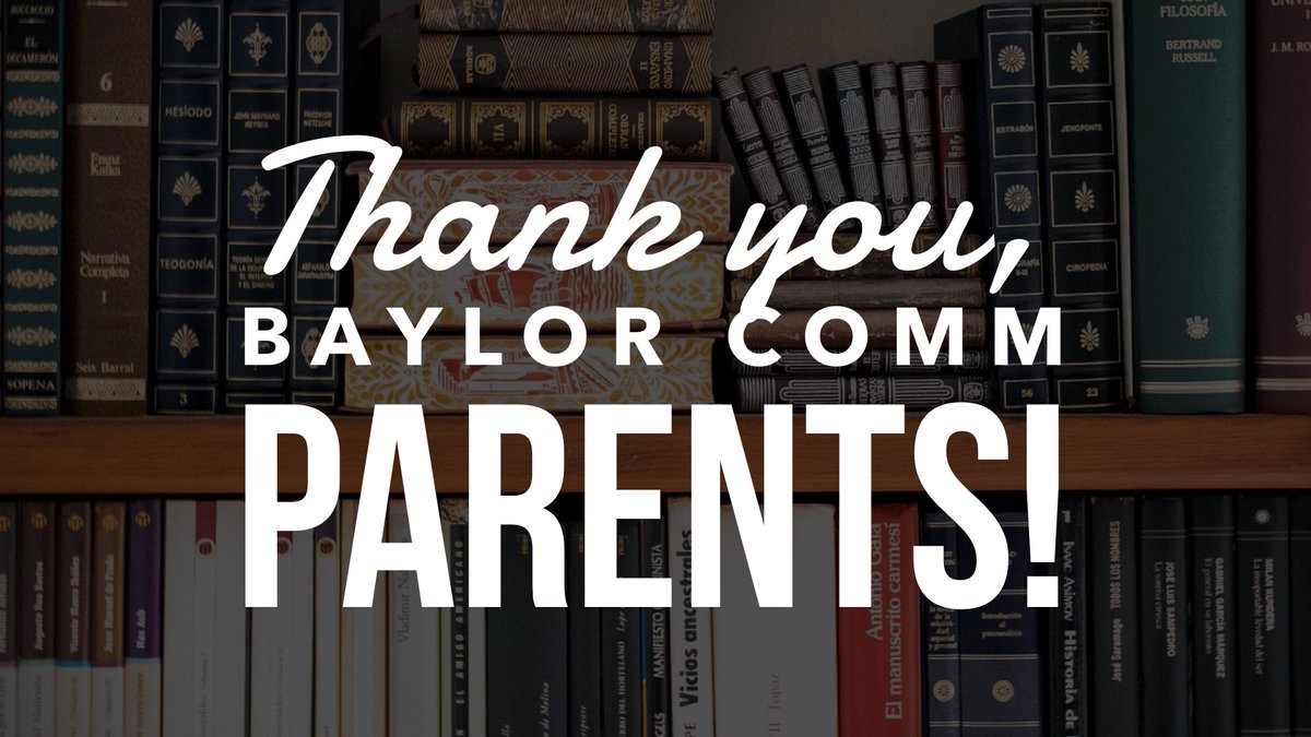 BaylorComm's tweet photo. Parents are part of the #BaylorComm family too! We are thankful for all you to do support your kids' success in our department! #SicEmComm https://t.co/UAB6MKoj4t