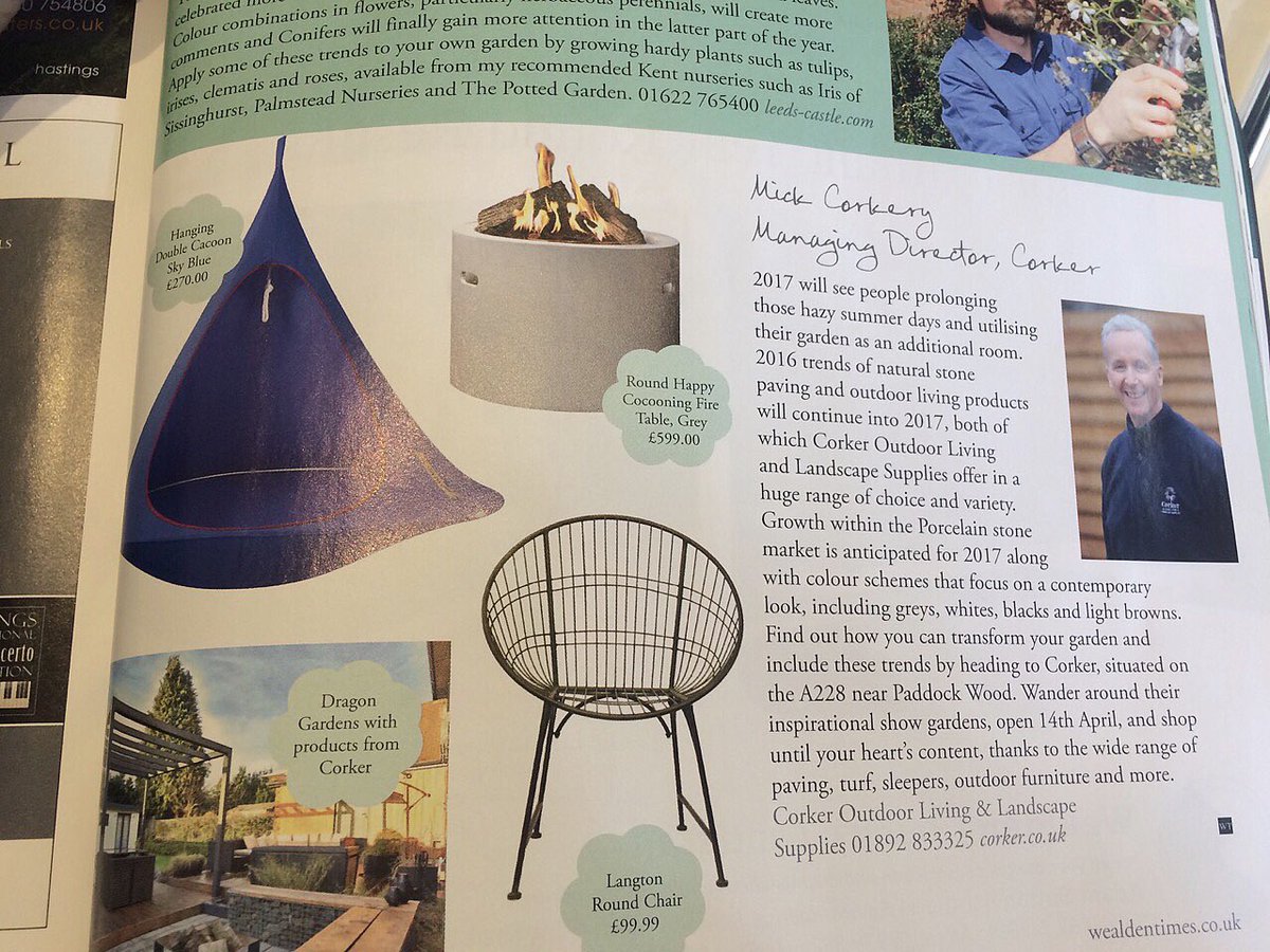 A nice feature in the Wealden Times today talking about the 2017 market trends for your garden! #whatacorker