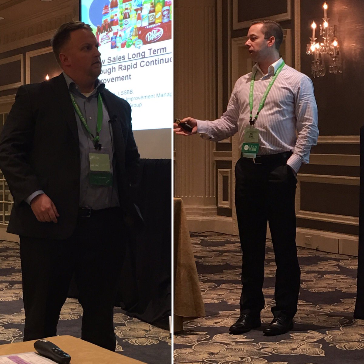 AshleyStLove's tweet photo. Congratulations Walt Lewis &amp; Garrett Parke from Dr Pepper Snapple Group on winning Project of the Year!#LSSConf2017 https://t.co/796PM9rcIp