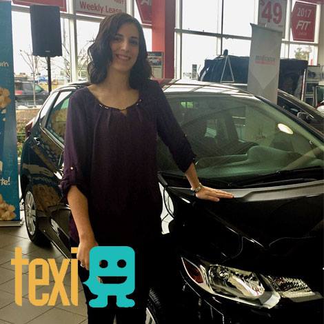 MarkhamAcura's tweet photo. Congratulations to Melissa Gerbrandt, winner of 2017 Honda Fit from @texiApp contest! @DilawriFndation #TexiApp #SafeDriving #winWithTexi https://t.co/QN1tOxUOOI