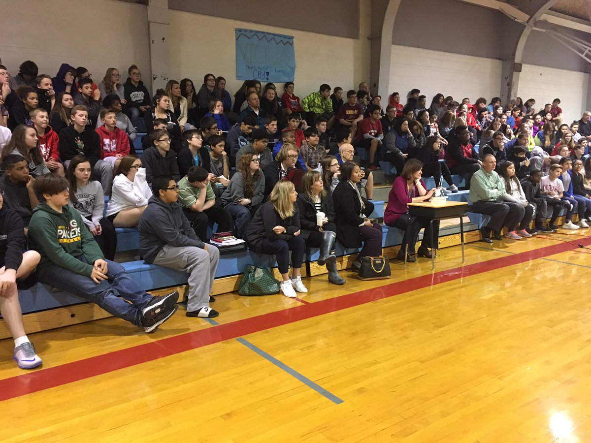 RalstonMS's tweet photo. Big @RalstonMS thank you to Robbie Weissman from the @IHENEORG for his Holocaust survuvor presentation to our 8th grade students https://t.co/9bc9Q06S2N