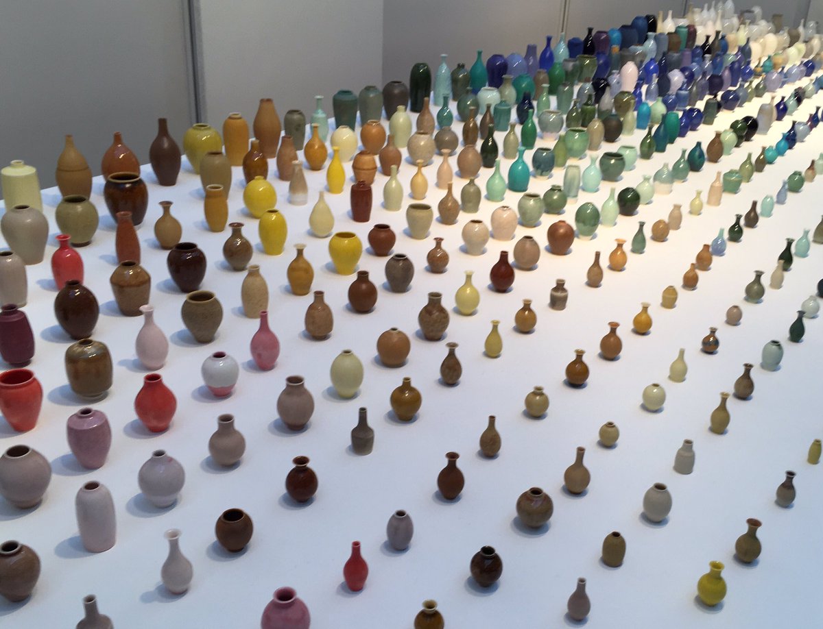 Alan_Measles's tweet photo. A whole mini museum of pots by Yuta Segawa. If you love pots go to @CeramicArtLDN https://t.co/fhAvKeQkQk